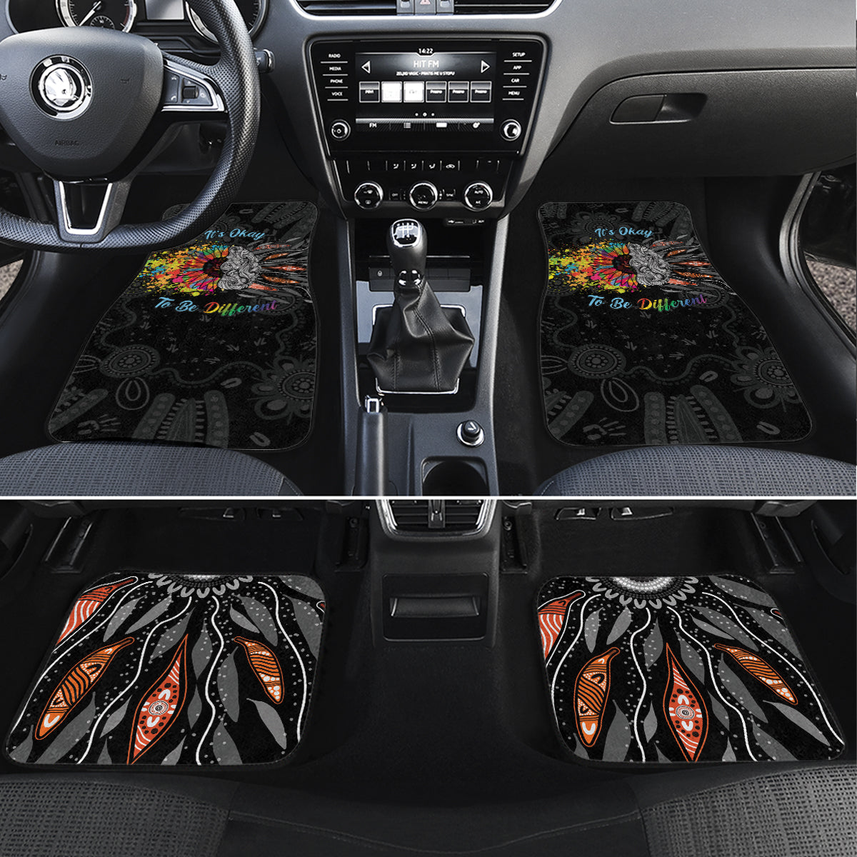 Australia Aboriginal Car Mats Autism It's Okay To Be Different