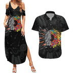 Australia Aboriginal Couples Matching Summer Maxi Dress and Hawaiian Shirt Autism It's Okay To Be Different