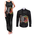 Australia Aboriginal Couples Matching Tank Maxi Dress and Long Sleeve Button Shirt Autism It's Okay To Be Different
