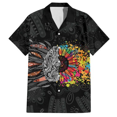 Australia Aboriginal Family Matching Long Sleeve Bodycon Dress and Hawaiian Shirt Autism It's Okay To Be Different