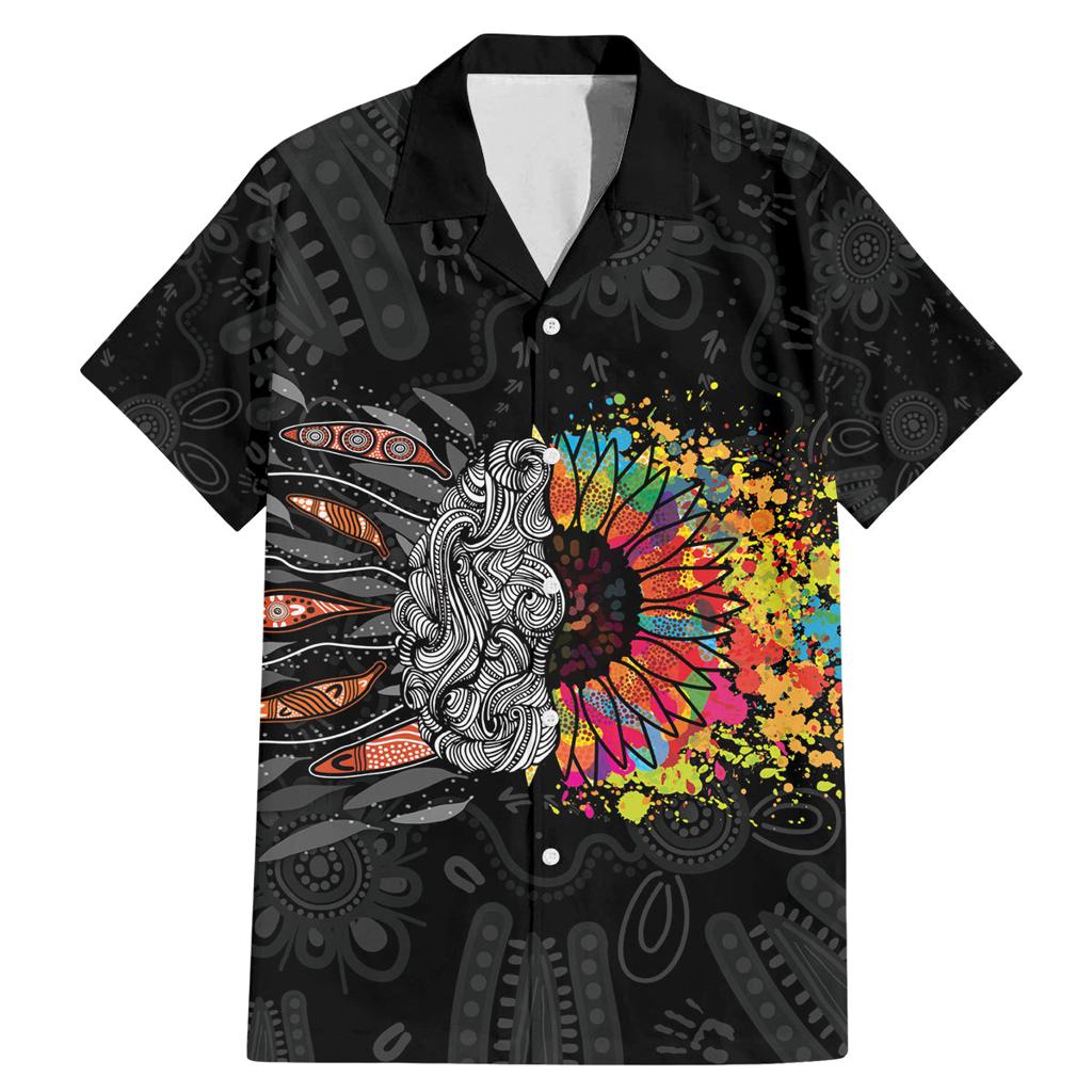 Australia Aboriginal Family Matching Mermaid Dress and Hawaiian Shirt Autism It's Okay To Be Different