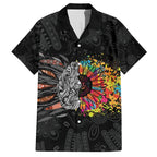 Australia Aboriginal Family Matching Short Sleeve Bodycon Dress and Hawaiian Shirt Autism It's Okay To Be Different