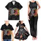 Australia Aboriginal Family Matching Tank Maxi Dress and Hawaiian Shirt Autism It's Okay To Be Different