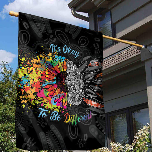 Australia Aboriginal Garden Flag Autism It's Okay To Be Different