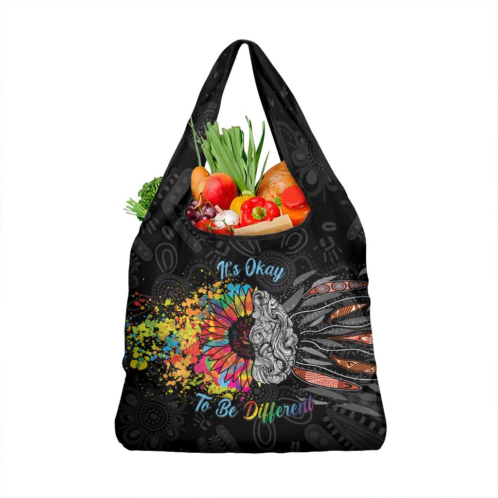 Australia Aboriginal Grocery Bag Autism It's Okay To Be Different