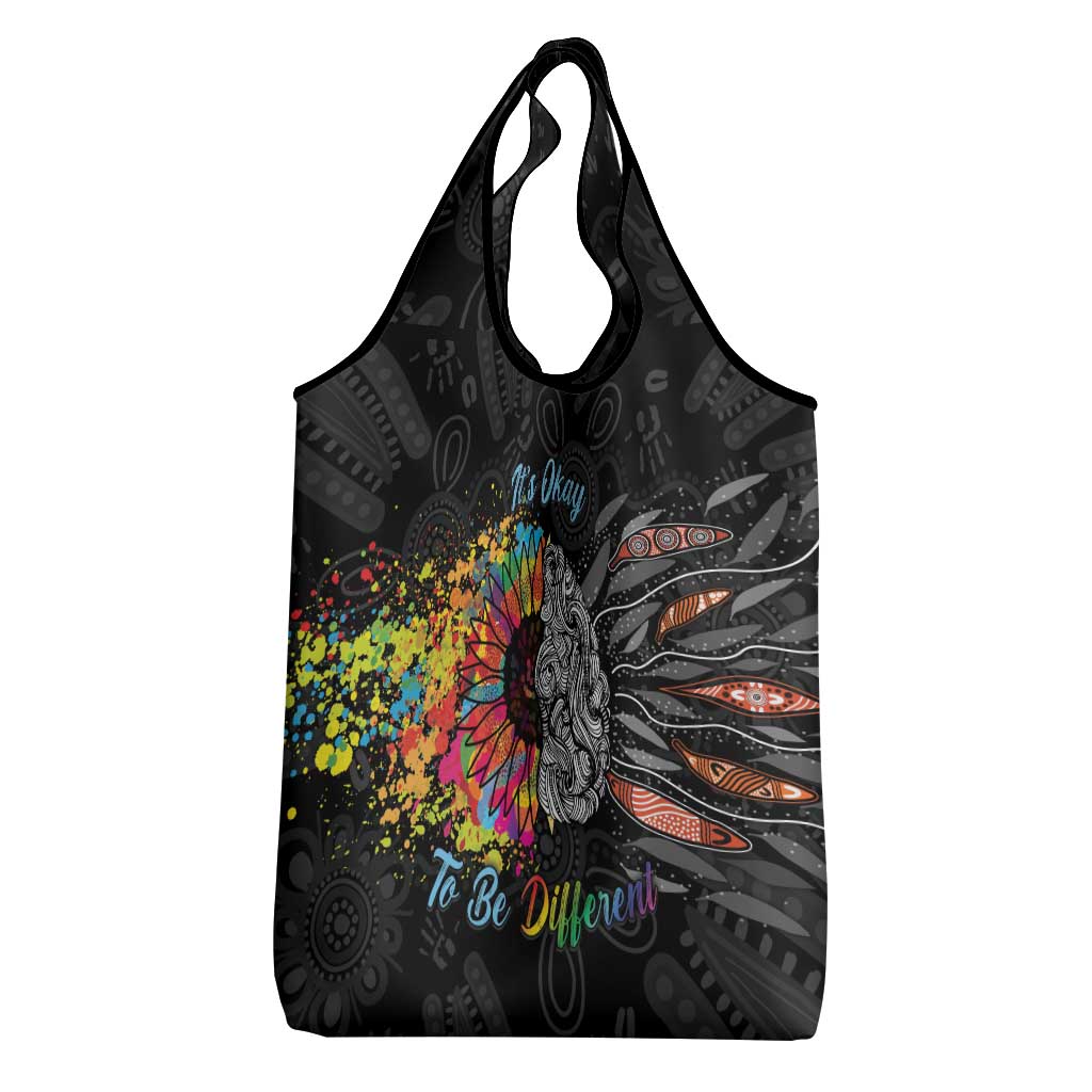 Australia Aboriginal Grocery Bag Autism It's Okay To Be Different