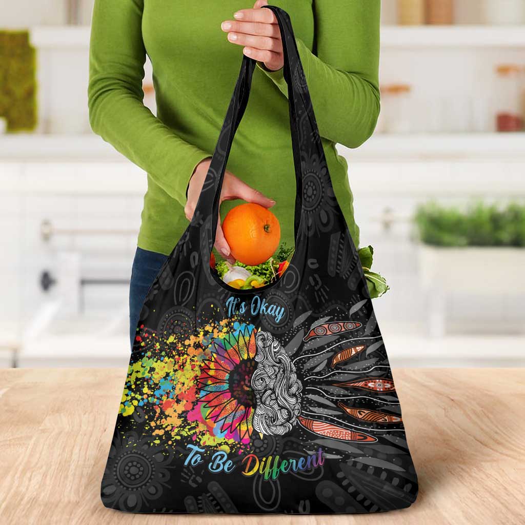 Australia Aboriginal Grocery Bag Autism It's Okay To Be Different