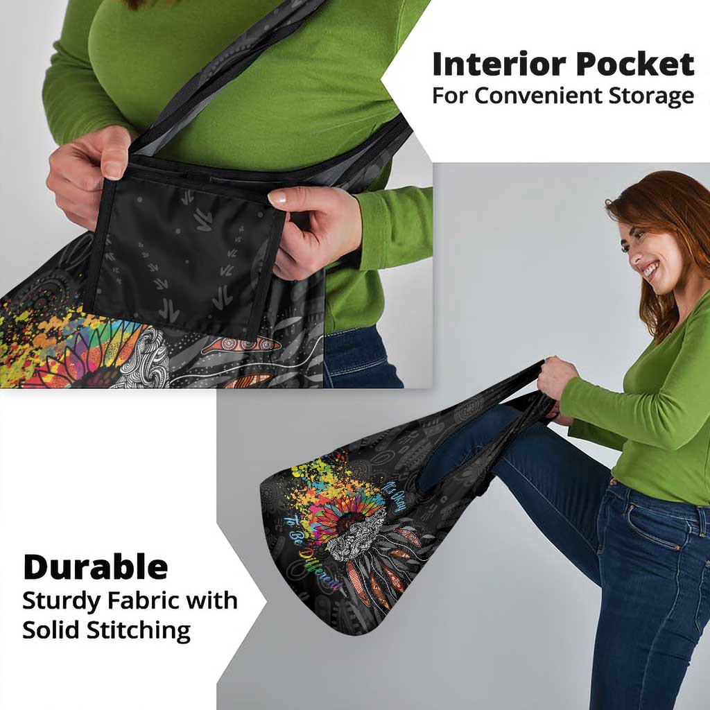 Australia Aboriginal Grocery Bag Autism It's Okay To Be Different