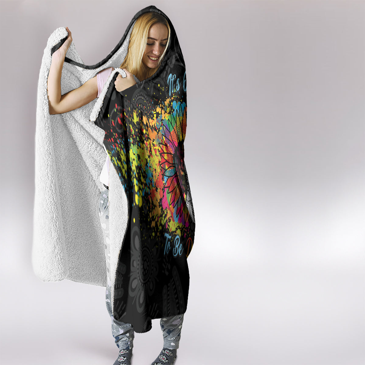 Australia Aboriginal Hooded Blanket Autism It's Okay To Be Different