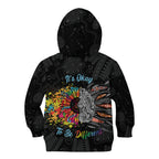 Australia Aboriginal Kid Hoodie Autism It's Okay To Be Different