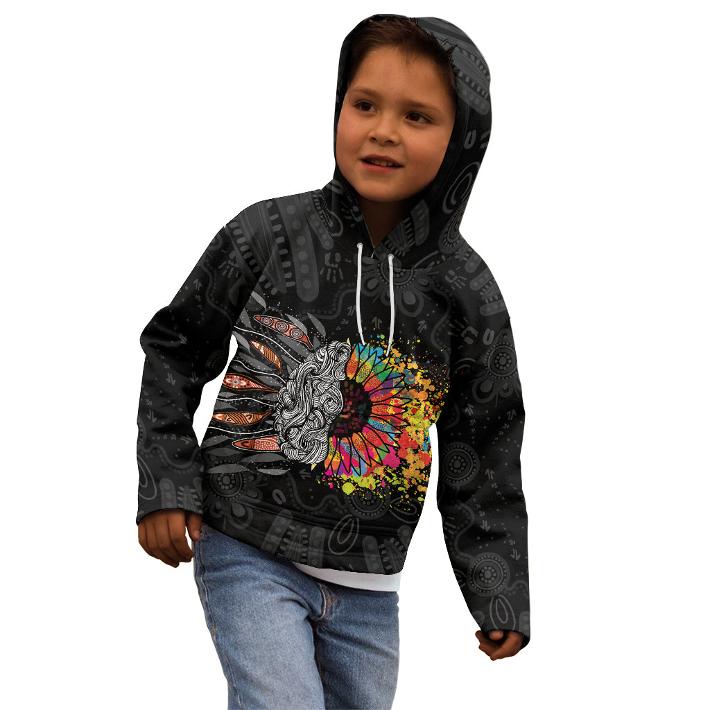 Australia Aboriginal Kid Hoodie Autism It's Okay To Be Different