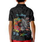 Australia Aboriginal Kid Polo Shirt Autism It's Okay To Be Different