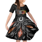 Australia Aboriginal Kid Short Sleeve Dress Autism It's Okay To Be Different