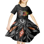 Australia Aboriginal Kid Short Sleeve Dress Autism It's Okay To Be Different