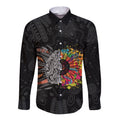 Australia Aboriginal Long Sleeve Button Shirt Autism It's Okay To Be Different