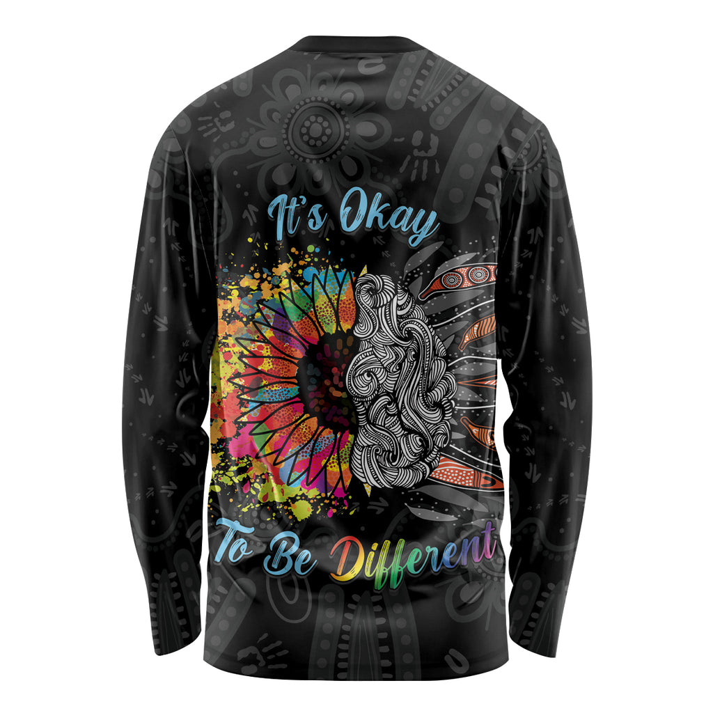 Australia Aboriginal Long Sleeve Shirt Autism It's Okay To Be Different