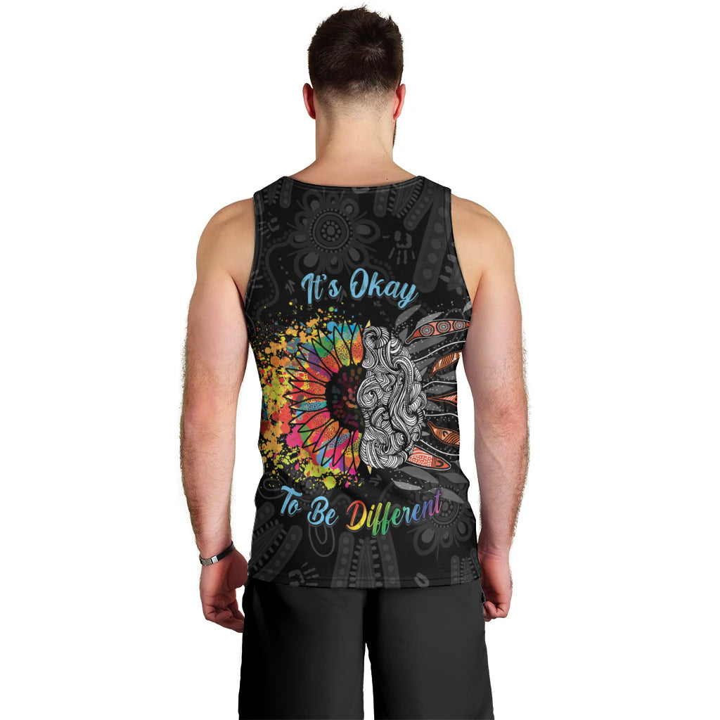 Australia Aboriginal Men Tank Top Autism It's Okay To Be Different