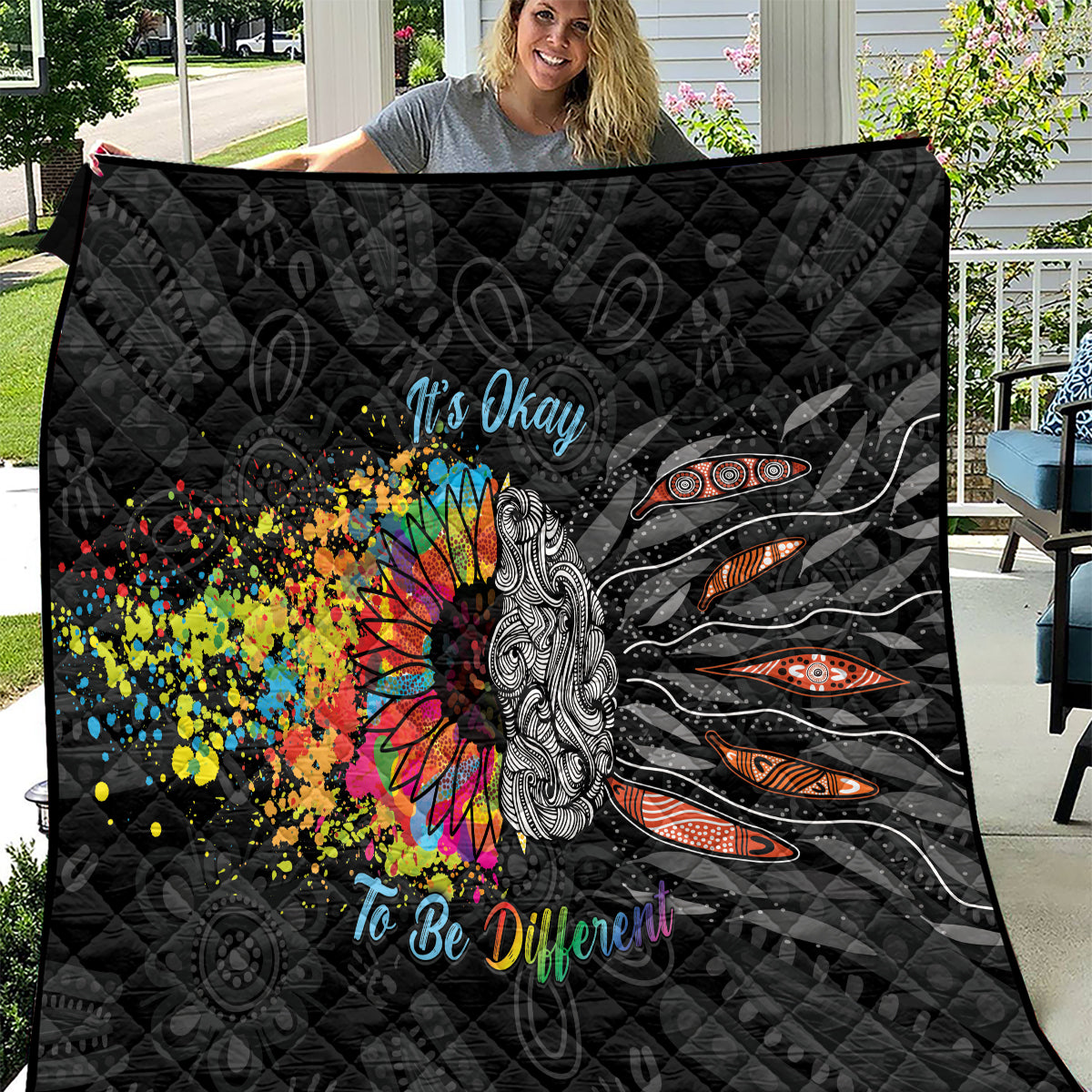 Australia Aboriginal Quilt Autism It's Okay To Be Different
