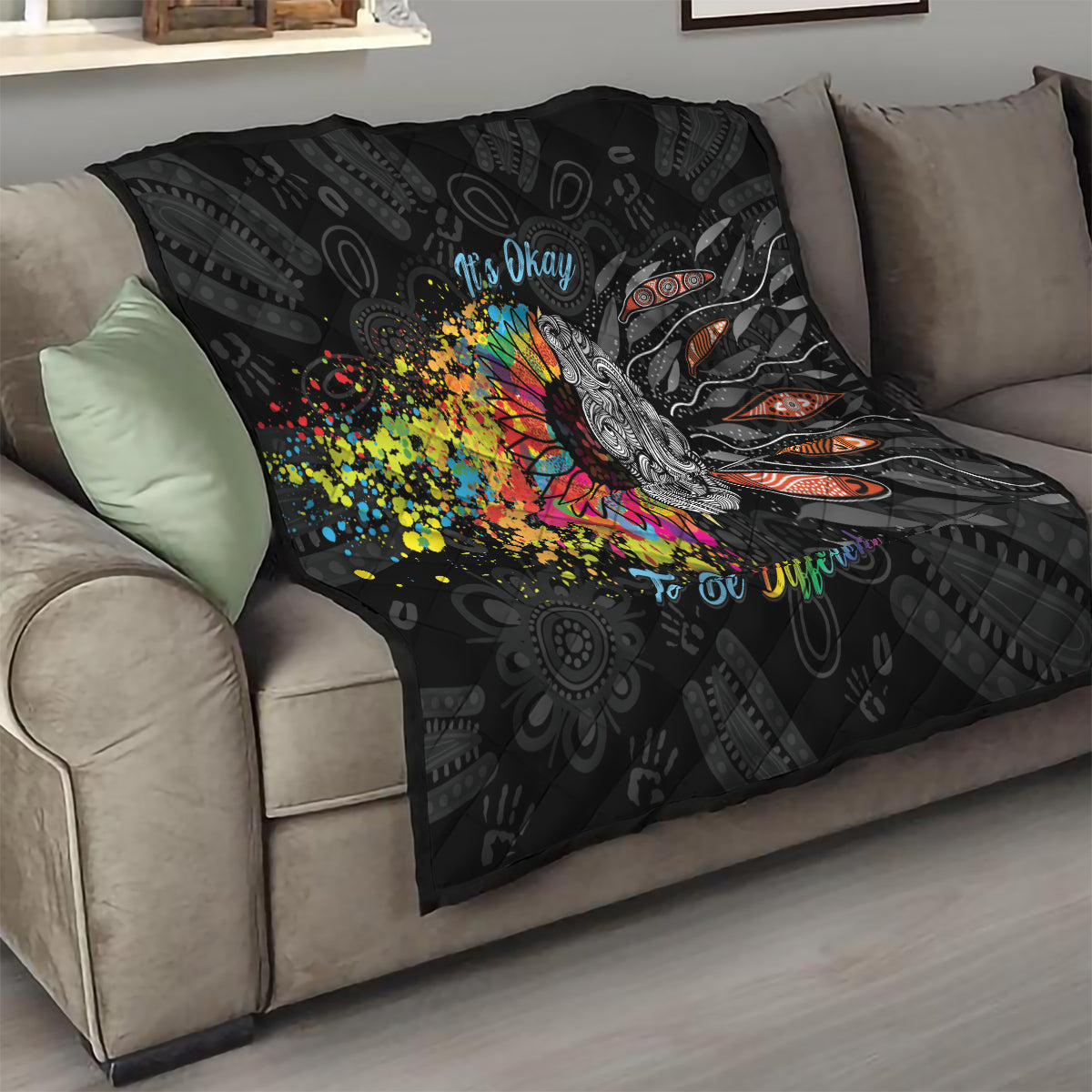 Australia Aboriginal Quilt Autism It's Okay To Be Different