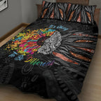 Australia Aboriginal Quilt Bed Set Autism It's Okay To Be Different
