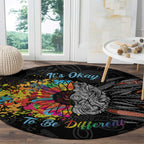 Australia Aboriginal Round Carpet Autism It's Okay To Be Different