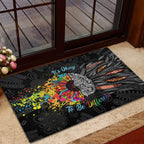 Australia Aboriginal Rubber Doormat Autism It's Okay To Be Different
