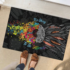 Australia Aboriginal Rubber Doormat Autism It's Okay To Be Different