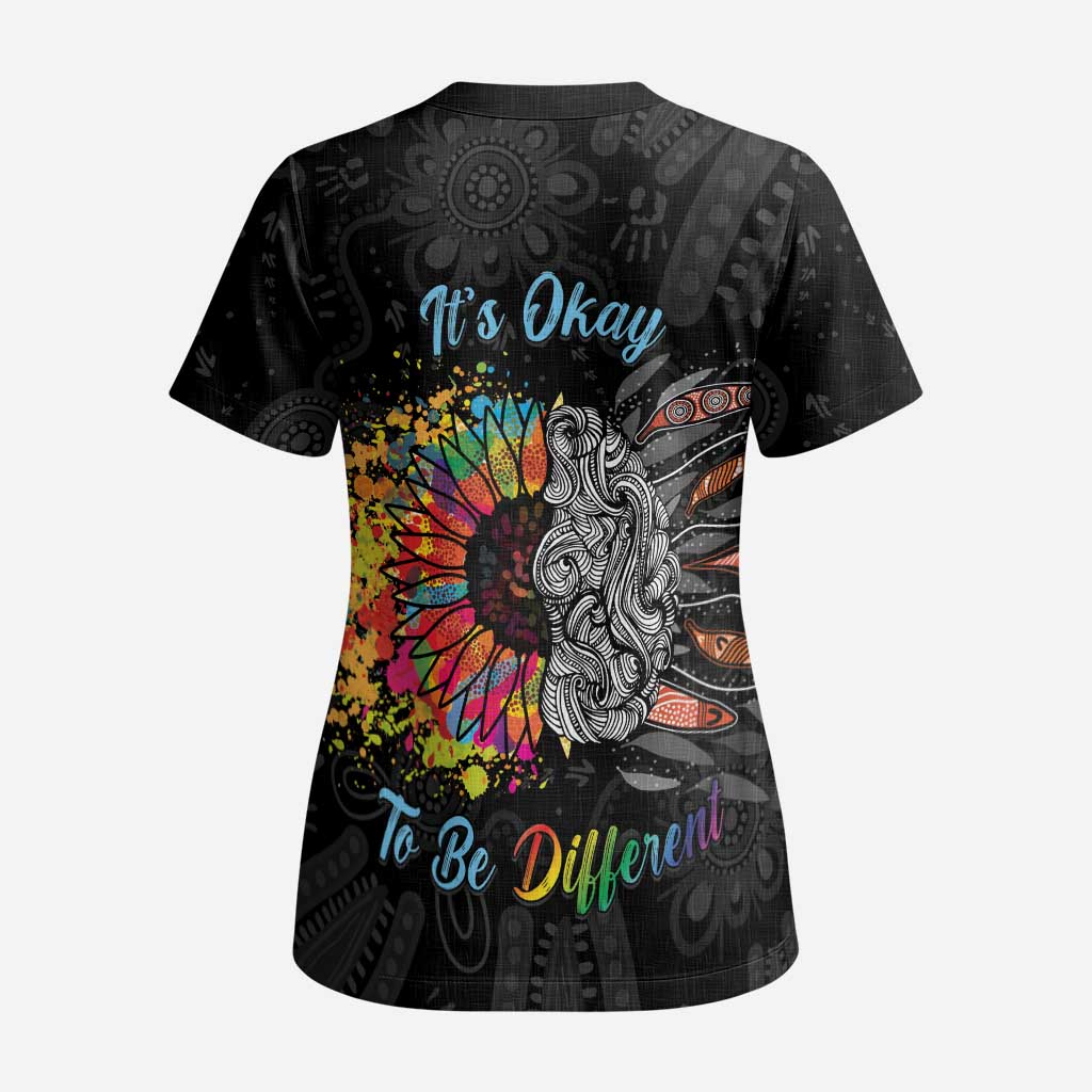 Australia Aboriginal Scrub Top Autism It's Okay To Be Different - Aussie Hoodie