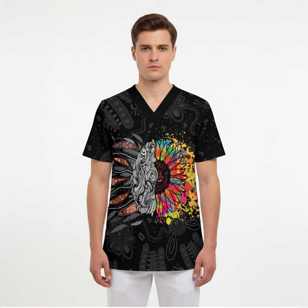 Australia Aboriginal Scrub Top Autism It's Okay To Be Different - Aussie Hoodie