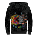 Australia Aboriginal Sherpa Hoodie Autism It's Okay To Be Different