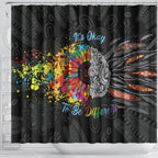Australia Aboriginal Shower Curtain Autism It's Okay To Be Different