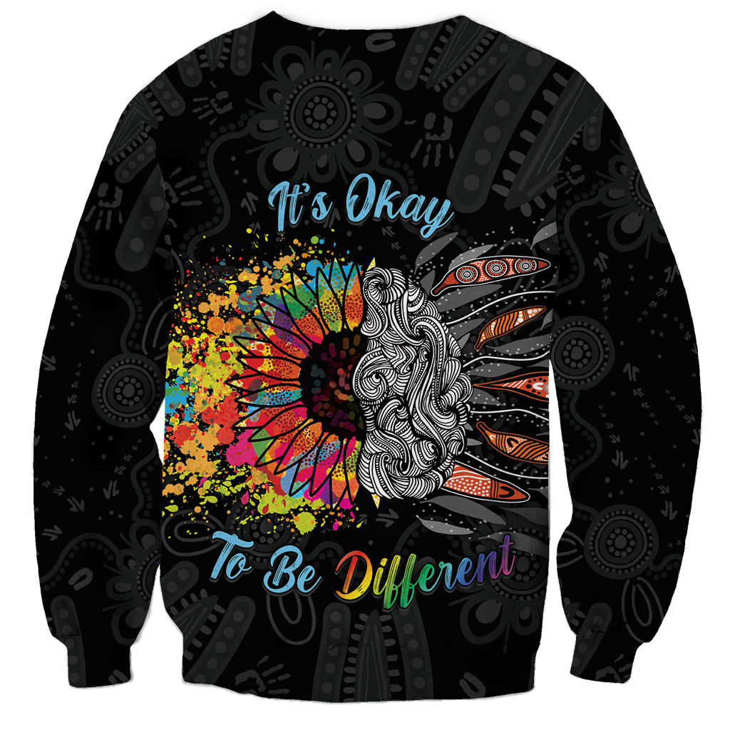 Australia Aboriginal Sweatshirt Autism It's Okay To Be Different