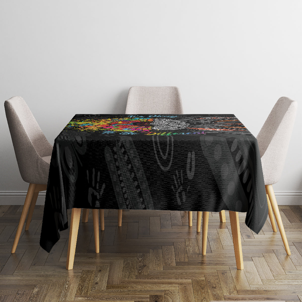 Australia Aboriginal Tablecloth Autism It's Okay To Be Different