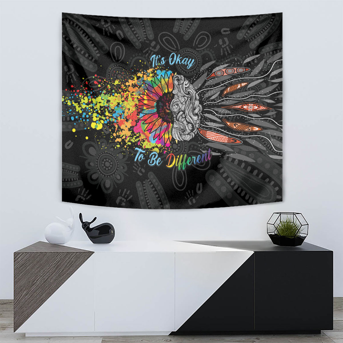 Australia Aboriginal Tapestry Autism It's Okay To Be Different