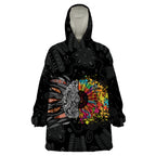 Australia Aboriginal Wearable Blanket Hoodie Autism It's Okay To Be Different