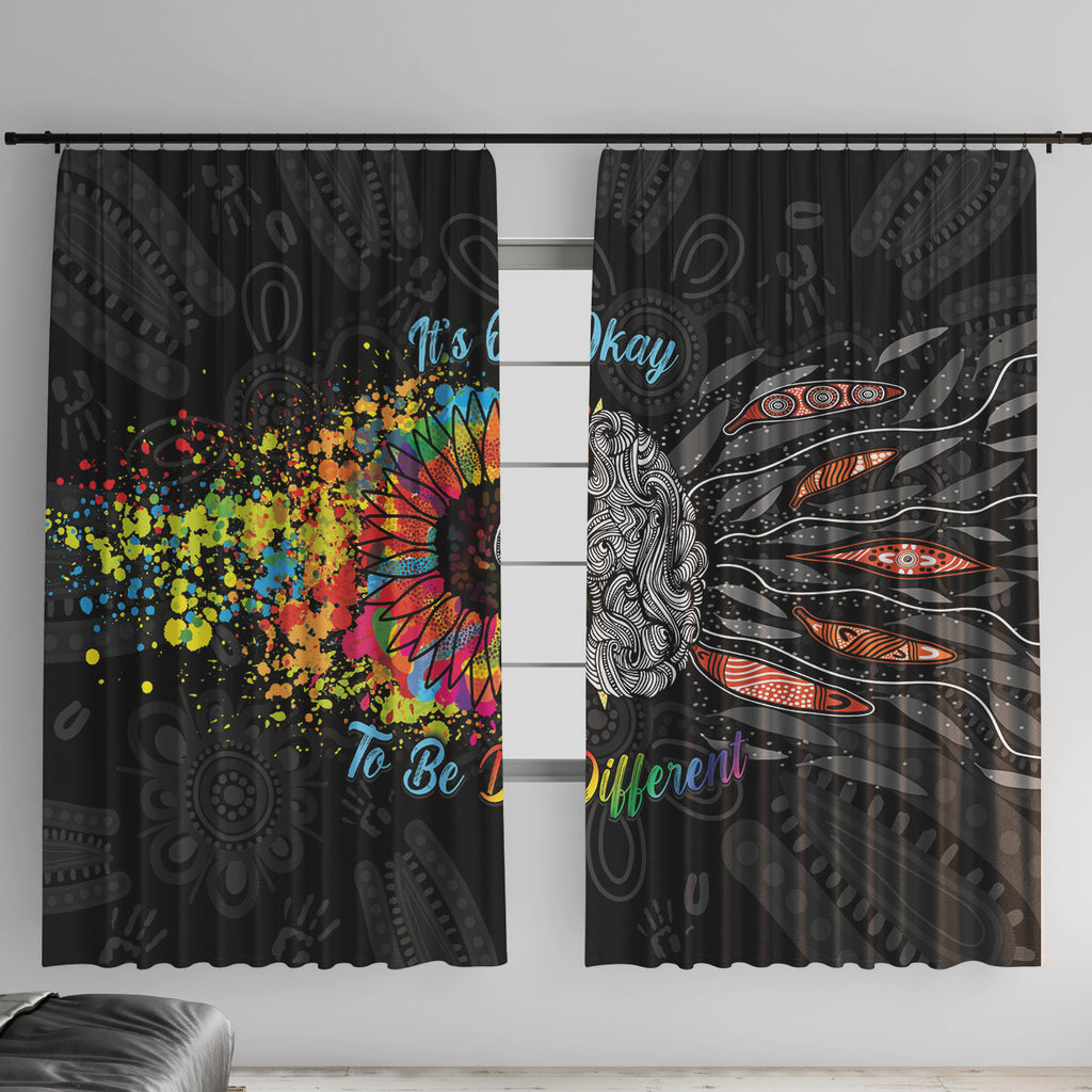 Australia Aboriginal Window Curtain Autism It's Okay To Be Different