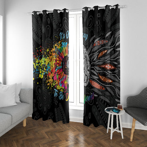 Australia Aboriginal Window Curtain Autism It's Okay To Be Different