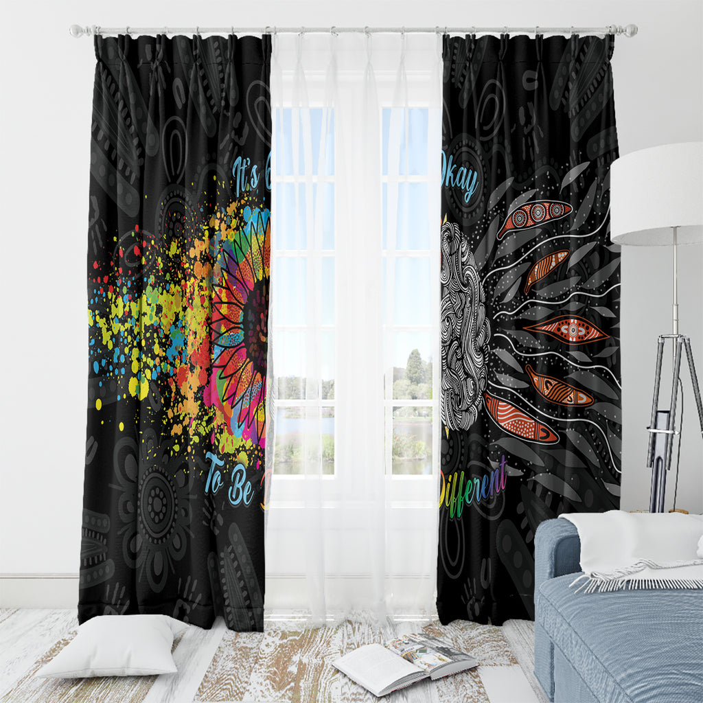 Australia Aboriginal Window Curtain Autism It's Okay To Be Different