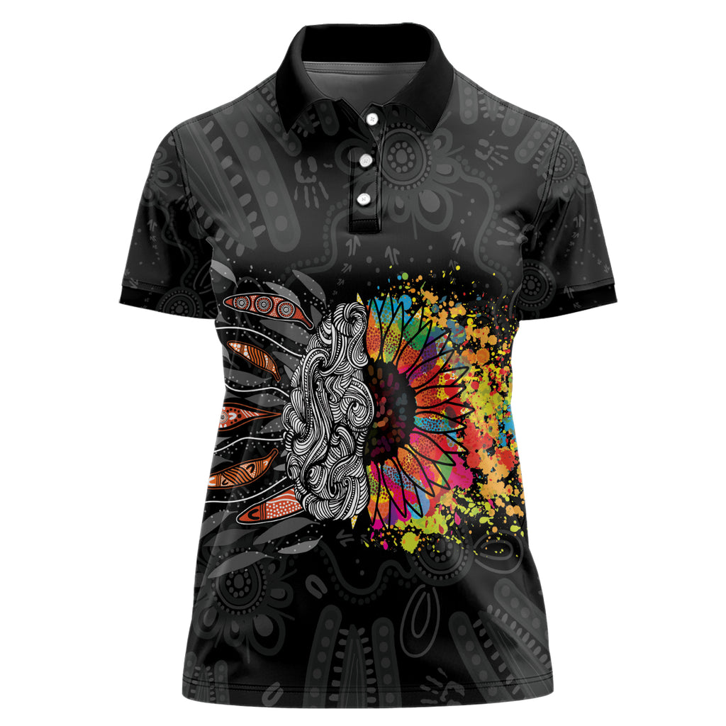 Australia Aboriginal Women Polo Shirt Autism It's Okay To Be Different