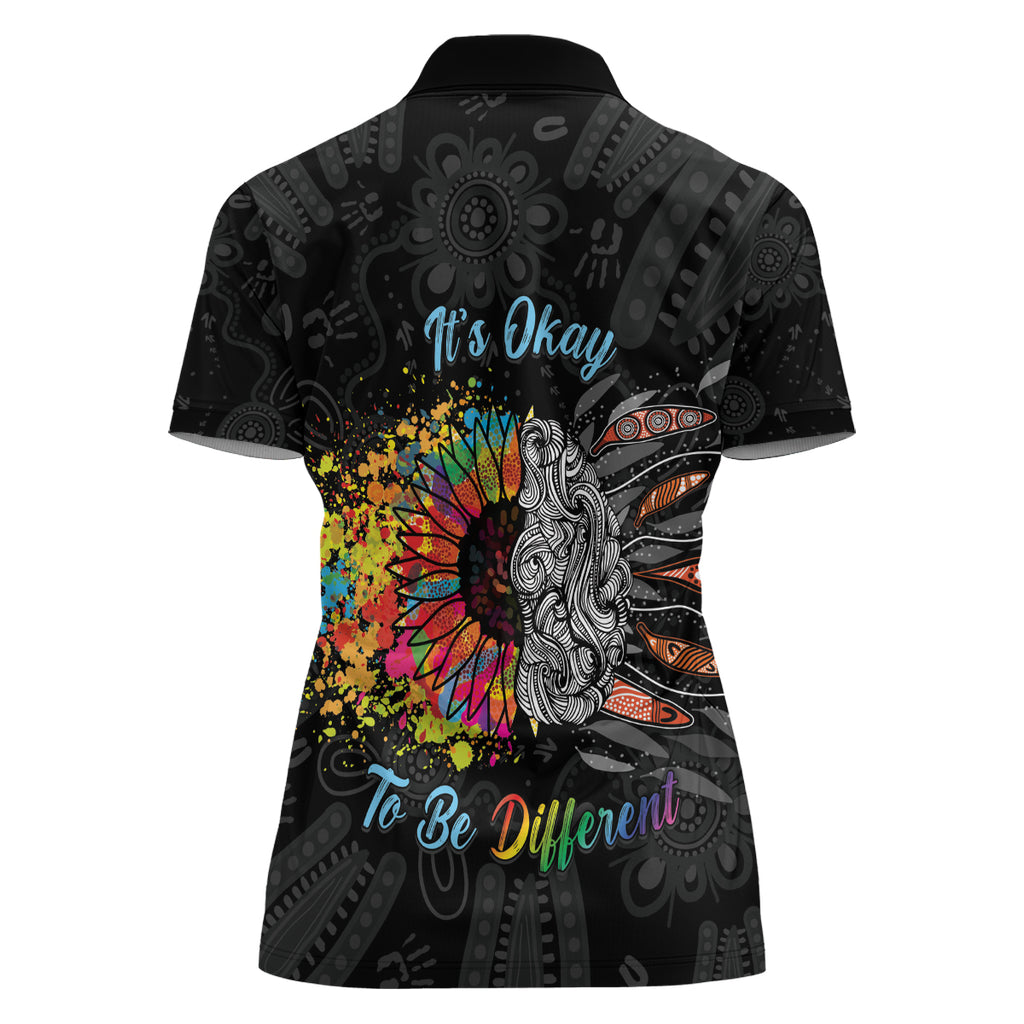 Australia Aboriginal Women Polo Shirt Autism It's Okay To Be Different