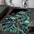 Maori Matariki - Manaia Area Rug Emerald Paua Shell