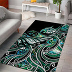 Maori Matariki - Manaia Area Rug Emerald Paua Shell