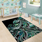 Maori Matariki - Manaia Area Rug Emerald Paua Shell