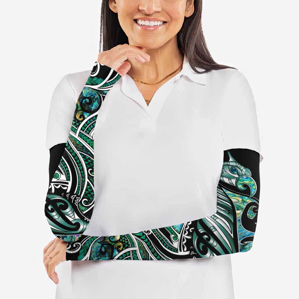 Maori Matariki - Manaia Arm Sleeves Emerald Paua Shell