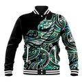 Maori Matariki - Manaia Baseball Jacket Emerald Paua Shell