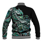 Maori Matariki - Manaia Baseball Jacket Emerald Paua Shell