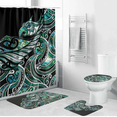 Maori Matariki - Manaia Bathroom Set Emerald Paua Shell