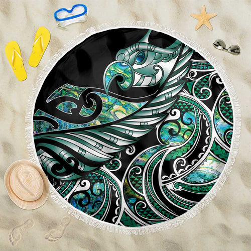 Maori Matariki - Manaia Beach Blanket Emerald Paua Shell