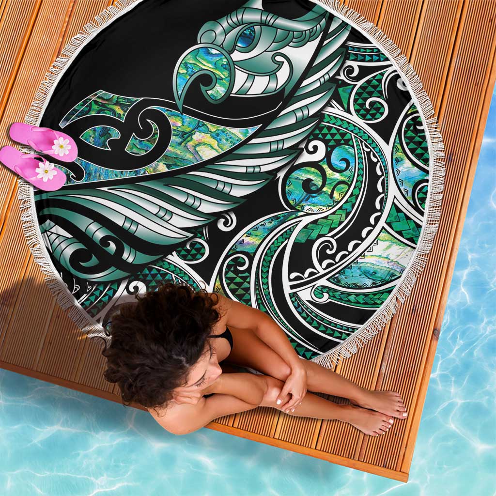Maori Matariki - Manaia Beach Blanket Emerald Paua Shell