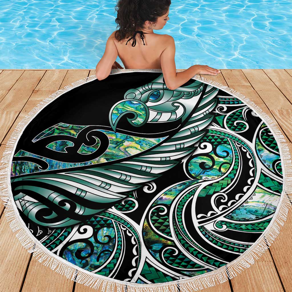 Maori Matariki - Manaia Beach Blanket Emerald Paua Shell
